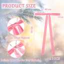 8PCS Velvet Christmas Bows, 23.6 x 15.7 Inches Christmas Velvet Bows, Large Vintage Pre Tied Velve Bow Ornaments for Xmas Staircases Wreaths Fireplaces Xmas Indoor Decoration (Pink)