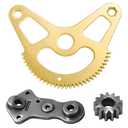 717-05225C Steering Gear Segment & 748-05071B Steering Support Bearing & 71705193B Steering Pinion Gear Compatible with MTD Cub-Cadet Craftsman Troy-Bilt GT XT1 XT2 50 SLX54 SLX50 GX54 Lawn Mower