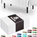 Pureegg Plastic Table Cloth Disposable 8 Pack, 54 x 108 Inch Table Cloths, Party, Picnic, Wedding, Decorative Tablecloths, Rectangle, White Plastic Cover, Leakproof & Sturdy, White