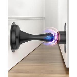 Door Stoppers Magnetic Door Catch - 1 Pack Stainless Steel Heavy Duty Door Stops for Bottom of Door, Wall & Floor Mounting No-Drill Strong Adhesive & Screws, Door Holder to Keep Door Open