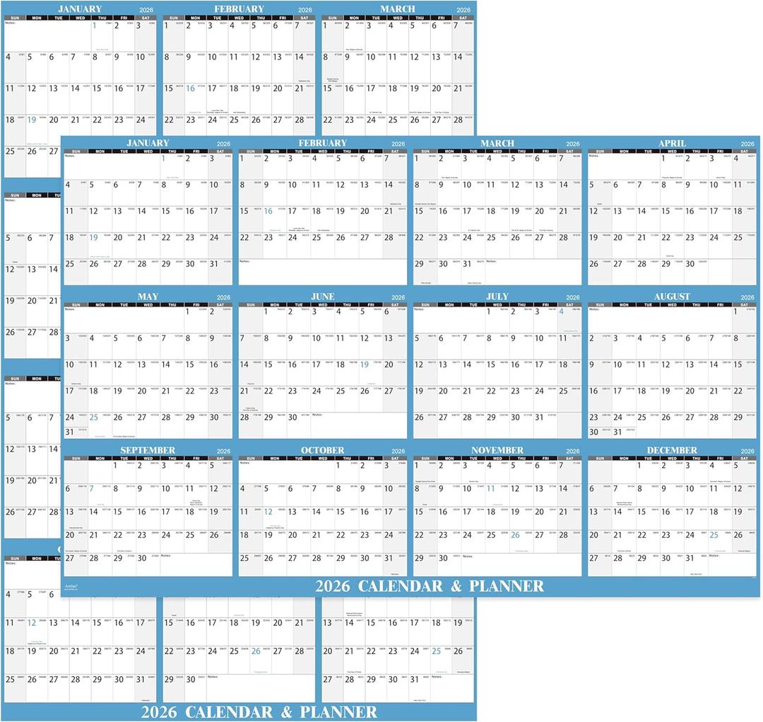 2026 Dry Erase Calendar for Wall - 2026 Calendar Dry Erase, 48" x 32", Jan.2026 - Dec.2026, Yearly Wall Calendar, 2026 Wall Calendar Dry Erase, Large XL Wet & Dry Erase Laminated