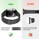 For Apple Watch Band 49mm 46mm 42mm 45mm 41mm 44mm 40mm 38mm, iWatch Bands Magnetic Metal Strap Women Men Stainless Steel Bracelet Wristband for Apple Watch Ultra/2 Band Series 10 9 8 7 SE 6 5 4 3 2 (Black)