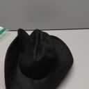 Classic Western Cowboy Hat for Men & Women, Felt Cowgirl Hat with Two Decorative Bands, Wide Brim, All-Season Wear (Black Chain)