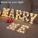 Marry Me Light Up Letters, Will You Marry Me Sign Decorations, Battery Operated Warm White Decorative LED Marquee Letter Lights for Wedding, Proposal Party, Romantic Table Decorations