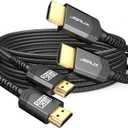 JSAUX Short HDMI Cable 3.3FT 2-Pack 2.1 48Gbps 8K&4K Ultra High Speed Cords(8K@60Hz 7680x4320, 4K@120Hz) eARC HDR10 HDCP 2.2&2.3 3D, Compatible with PS5/ PS4/ X-Box/ Roku TV/ Blu-ray/ LG/ Samsung QLED-Black