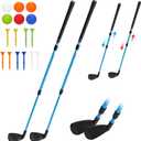 CWLAKON Golf Club Length Adjustable for Backyard Golf Game, Yard Golf Games Club for Toddlers Junior Adults Family, Plastic Golf Club for Indoor Outdoor Golf Training Chipping Games, 2 Pack