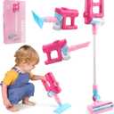Rayouth Toy Vacuum for Toddlers, Kids Cordless Vacuum Cleaner Set, Pretend Role Play Household Keeping Toys with Realistic Function & Attachments, Cleaning Learning Toys for Age 3+ Boys Girls