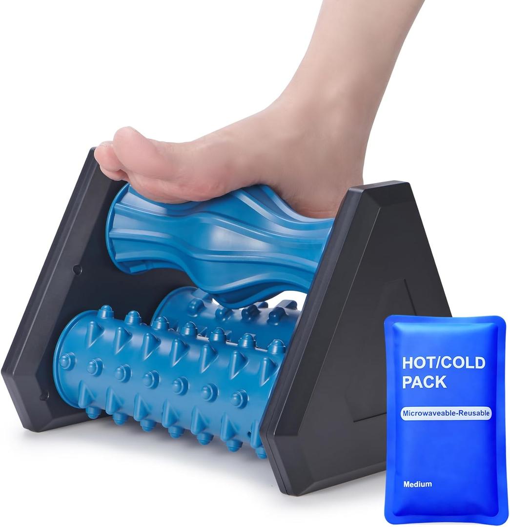 Foot Roller Massager for Plantar Fasciitis Relief  3-Texture Foot Roller for Targeted Heel, Arch & Sole Pain, Neuropathy, Circulation & Fascia Tightness
