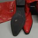 Pasuot Western Cowboy Boots for Women - Knee High Wide Calf Cowgirl Boots, Slip On Pointed Toe Chunky Heel Fashion Retro Classic Pull On Tall Boot for ladies Party concert, Red, 12