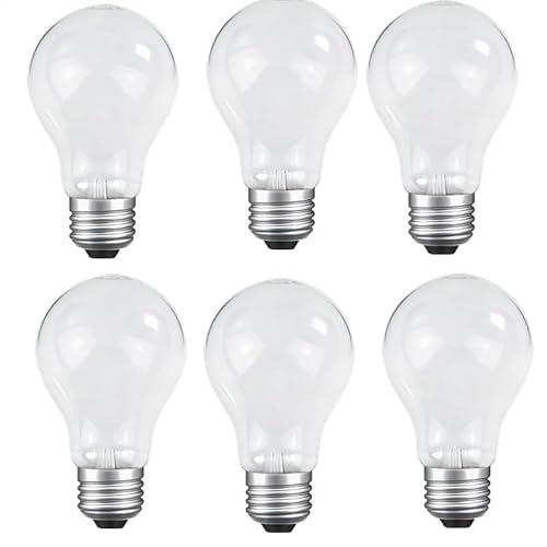 JUNFMLY 60 Watt Incandescent Light Bulbs, E26 A19 60W Stepless Dimming Light Bulbs 400lm, 3000K Soft Warm White, Vintage Clear Glass Incandescent Filament Bulb for Home (5 Pack)