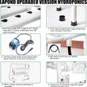 Upgraded Hydroponics Growing System Kit,108 Plant Sites 3 Layers Food-Grade PVC-U Pipes Hydroponic Grow Kit Gardening System for Vegetables,Flowers,Fruits,Herbs