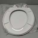 Bemis 730SL Slow Close Toilet Seat, Hinges Never Loosen, Durable Plastic, Made in USA, Round, White