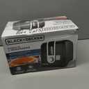 BLACK+DECKER 2-Slice Toaster, Extra Wide Slots for Bagels & Thick Bread, 6 Browning Settings, Removable Crumb Tray, Cancel Button, 850W, Black