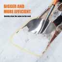 WIKER Aluminum Snow Shovel for Driveway, 45-Inch Large Capacity Blade, 3.5lbs Lightweight with Fiberglass D-Grip Handle, Heavy Duty Metal Snow Removal Tool for Home and Garden