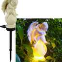 for Angel Lights Solar Stake for Garden, Decorative Stake Light Solar Angel Garden Decor, Waterproof Outdoor Figurine Lights, Angel Statues Light fit Cemetery, Grave, Lawn, Patio, Pathway