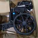 Medline Reclining Wheelchair, Desk-Length Arms and Elevating Leg Rests, 16" x 18" Seat (W x D)