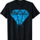 Men's Street Wear Hip Hop T Shirt Baby Blue Bandana Clothing T-Shirt (Black, L)