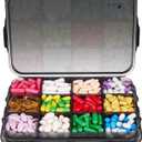 Fullicon Daily Travel Moisture Proof Pill Case with 12 Extra Large Compartment, Pill Organizer with 3 Secured Buckles, Large Supplement Box for Vitamin with Removable Dividers (Black)