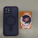 TOCOL Magnetic for iPhone 15 Pro Max Case, Upgraded Full Camera Protection, Compatible with Magsafe, Drop Protection, Translucent Matte Back Bumper Phone Cover 6.7-Inch（Dark Blue）