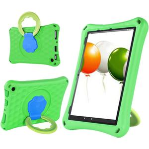 All-New I0 Tablet Case for Kids(2023 Release),Incompatible with iPad Samsung,Light Weight Shock Proof Handle Friendly 360 Rotating Grip Stand Kid-Proof Case (Green)