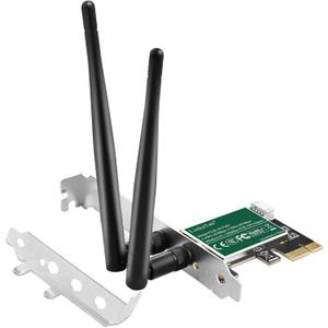 Wireless-AC 1200Mbps (2.4GHz 300Mbps and 5GHz 867Mbps) PCIE WiFi Adapter, PCIE WiFi Card, Intel Wireless-AC 7265 Network Adapter for Windows 11,10, 8.x, 7 (32/64bit) Desktop PCs (PCIE-AC7265)