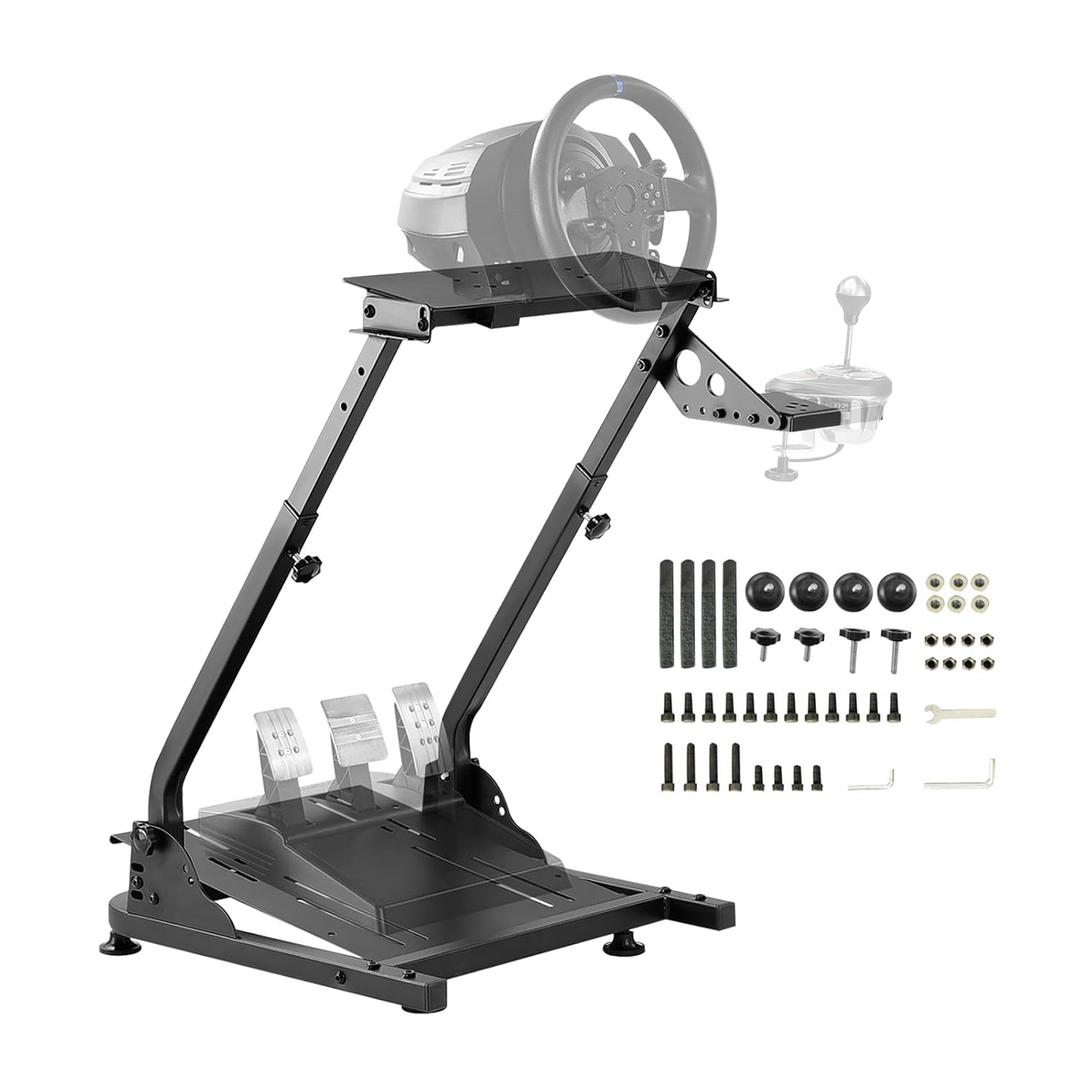 Grefinity Racing Wheel StandHeight Adjustable Steering Wheel Stand Racing Simulator Cockpit for Logitech G920 G29 G923 G27 G25, Thrustmaster T300RS TX F458 T500RS T150 Xbox PS4 PS5 PC