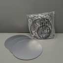 Hicarer 9 Pcs Split Decorative Wall Mirror Modern Black Wall Decor DIY Metal Wall Mirrors for Living Room Decor Circle Plates Overlapping Decorations Wall Decor Set for Hallway Entryway