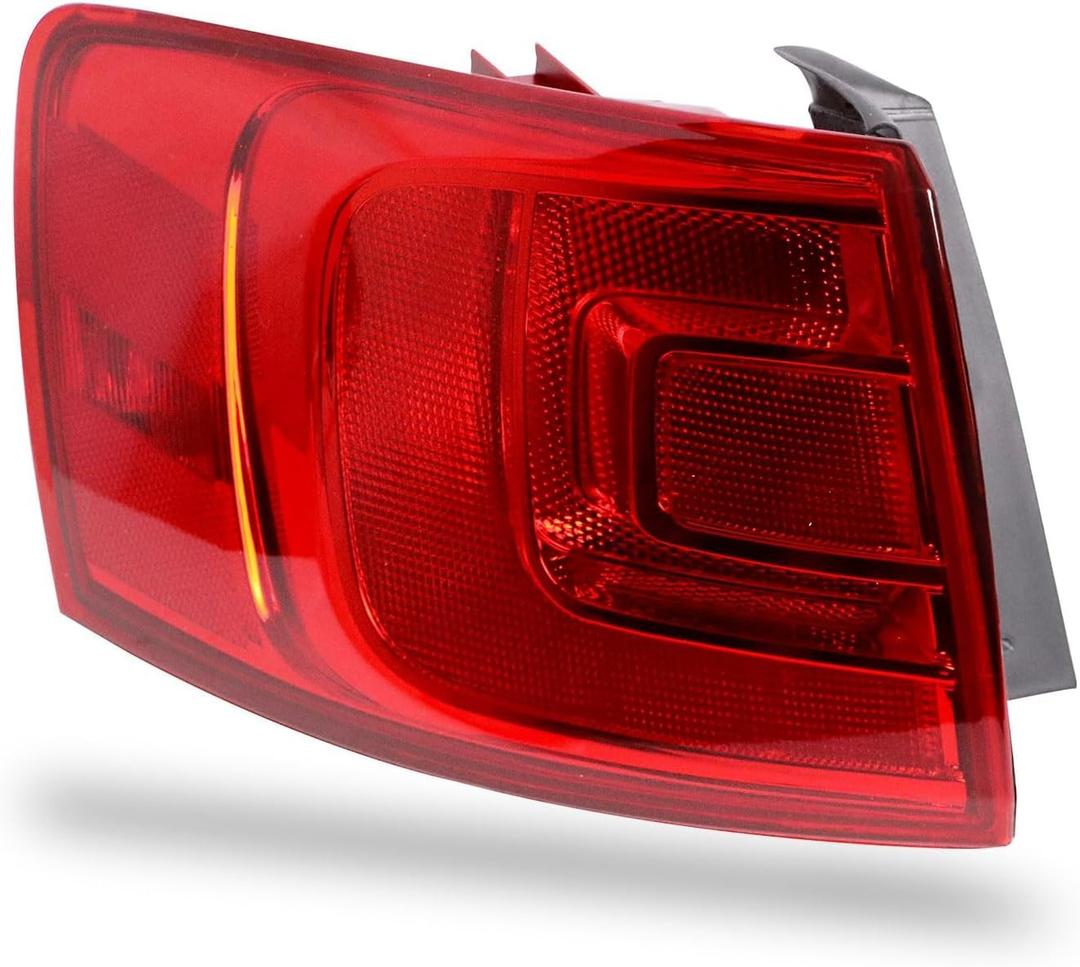 Tail Light Assembly Outer Compatible with 2011-2018 Volkswagen Jetta Left Driver Side Taillight w/o Rear Fog Lamp Replace 5C6945095D (Halogen Type)