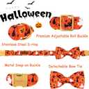 Unique style paws Halloween Dog Collar with Bow Tie Cotton Adjustable Puppy Collar for Small Medium Large Dogs-XS