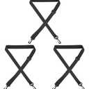 3 Pcs Shoulder Straps for Bags, Shoulder Strap Adjustable Nylon Straps with Swivel Clips for Messenger Bag & Water Bottle Carrier (Black)