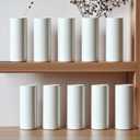 5.51'' Small Modern White Ceramic Vase Set of 10 for Living Room Bedroom Minimalist Fresh Flower Vases for Bouquet Fake Plant Home Decor Office Fireplace Centerpieces Nordic Style 10 Pack