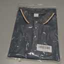 Men's Golf Polo Shirts Short Sleeve Striped Casual Polo Shirts for Men Dry Fit Tennis T-Shirt Tops (Gray, XL)