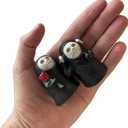 Mini Grim Reaper Figurines Set of 4  Small Gothic Bookshelf & Halloween Decor  Cute Resin Figures for Tabletop Displays, Collectors & Gift Giving