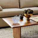 White Coral Reef Decor 7.4" Fake Coastal Statue - Ocean Nautical Themed Home Table Decoration - Beach Resin Artificial Sea Faux Coral for Bathroom