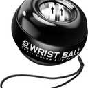 JIN BD Wrist Trainer Ball Auto-Start Gyroscopic Forearm Exerciser Gyro Ball for Strengthen Arms, Fingers, Grip and Muscles (Black Diamond (No Light))
