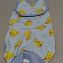 cyeollo Recovery Suit for Dogs Surgery Suit Female Spay Soft Pet Onesie Bodysuit Male Dog Neuter, Small Dogs Surgical Recovery Shirt, Yellow Duck, S (Small (Back: 12"-15"))