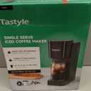 Tastyle Single Serve Coffee Maker for K Cup and Ground Coffee | Brew up to 16 Oz, Fits 7.3'' Travel Mug | Hot, Bold & Over Ice | Compact for Office, RV& Hotel, Classic Black (3.0 Version)