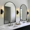 Black Wall Sconces, 22.8" Bathroom Sconces, Sconces Wall Lighting 2-Light, Bronze Wall Sconces Set of Two, Vanity Lights Tube Sconce, Glass Wall Sconce for Living Room, Bedroom, Hallway