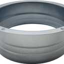 Duct Connector Flange, 6 In Metal Straight Pipe Flange for AC Exhaust Ventilation & Heating Systems, Silver, 150mm
