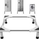 SEISSO Mini Fridge Stand Adjust Height 7"-8.2"-Large Adjustable Washing Machine Stand with 4 Adjutable Feet, Load Capacity 770LB. Refrigerator Stand, Washer and Dryer Pedestals Stand for Home Appliance Width 23"-32"