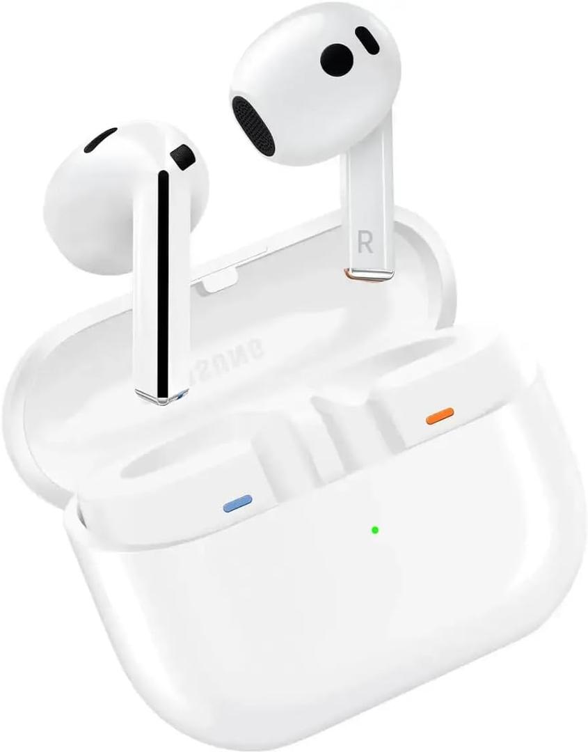 SAMSUNG Galaxy Buds3 (2024) Water Resistant, AI Real-Time Language Interpreter, True Wireless Bluetooth 5.4 Earbuds, Hi-Fi Sound, Noise Cancelling, Touch Control (White) 