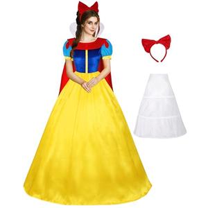 Ainiel Classic Deluxe Lolita Costume Fairytale Dress Role Cosplay for Adults Princess Costume with Petticoat, L