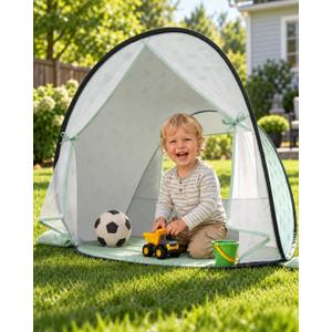 Pop-Up Baby Beach Tent UPF 50+ with Mosquito Net, Rear Vent, Sand Pockets, 32.3 " x 28.3 " x 31.5 "