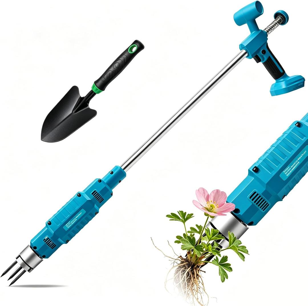 Electric Weed Puller Tool Compatible with Makita 18V Battery,Stand-Up Weed Puller Tool 3-Claw Steel Head, Dandelion Remover & Crabgrass Puller for Garden Lawn Yard