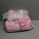 4 Pcs Pink Bow Throw Blanket for Sleepovers Girls with 24 Yard Ribbon Bowknot Flannel Blanket Coquette Preppy Throw Gift for Back to School Slumber Birthday Movie Night Party 40" x 50"