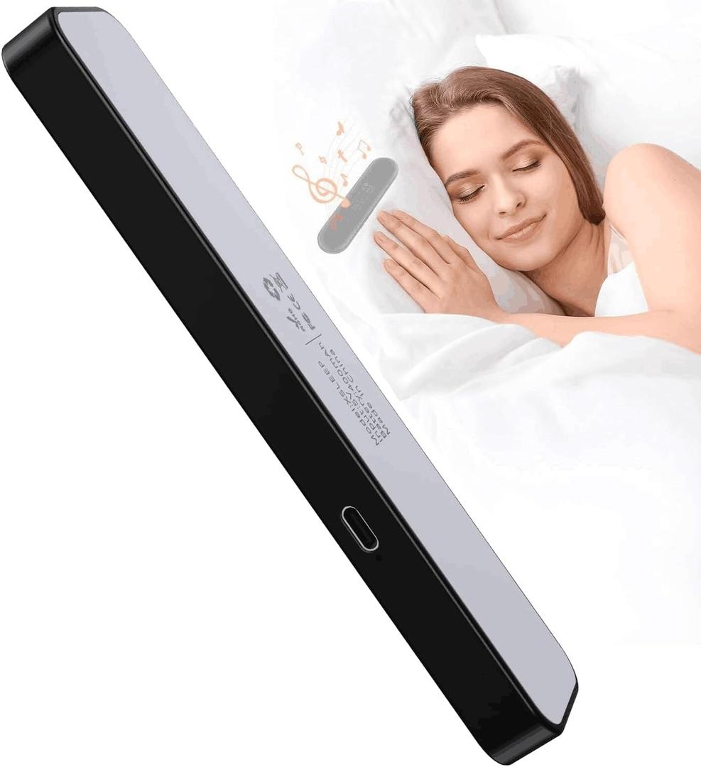 Bone Conduction Bluetooth Pillow Speaker for Sleeping, Portable Sleep Bar Perfect for Side Sleepers, Speaker with Stereo Bass-30/60-Min Timer, Volume Control, TF Function, Privacy&Meditation (Graphite)