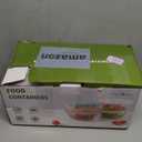 30oz Glass Meal Prep Containers with Lids, Airtight 3.75 Cup Food Storage Containers Set, Heat-Resistant BPA-Free Glass Containers for Soup Leftover, Microwave, Dishwasher, and Freezer Safe (4 Packs) (Multicolor+Clear)