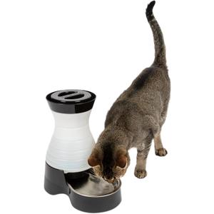 PetSafe Healthy Pet Water Station - Small, 64 oz Capacity - Gravity Pet Water Fountain, Automatic Cat Water Fountain, Dog Water Fountain, Water Dispenser - Removable Stainless Steel Bowl Included
