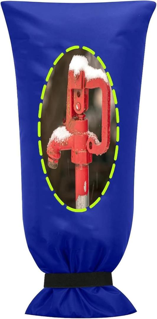 Outdoor Faucet Covers for Winter, 18" W x 43" H Outside Yard Hydrant Protector Socks Winter, Insulated Hose Bib Protector Cover, Spigot Pipe Cover Freeze Protection (EXP 05/05/30)