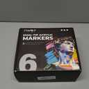 JusArt 60 Colors Automatic Ink Control Acrylic Paint Markers,Dual Tip with Broad Tip and Brush Tip Pens for Ceramic, Wood, Canvas, Glass, Stone, Fabric, DIY Crafts Art Supplies Kit for Adult